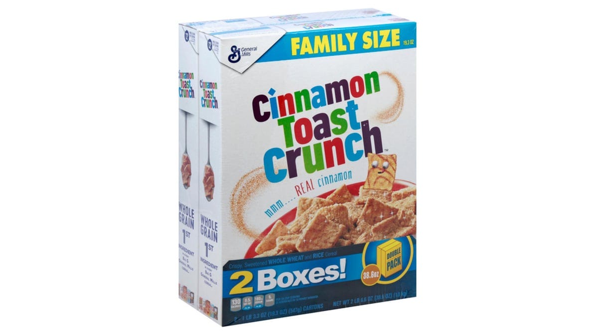 Cinnamon Toast Crunch Whole Wheat and Rice Cereal Family Size (1 lb x 2 ct) | Delivery Near Me - Doordash Cinnamon Toast Crunch Whole Wheat and Rice Cereal Family Size (1 lb x 2 ct) | Delivery Near Me - Doordash