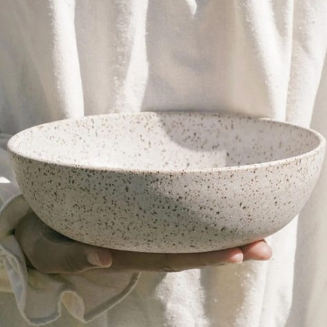 ceramic bowl, cathedral arches, lace skull cap