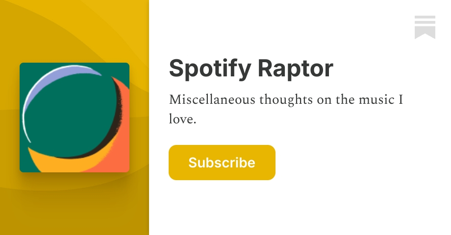 Spotify Raptor | Derek Byrne | Substack