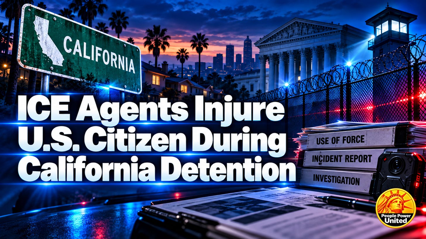 ICE Agents Injure U.S. Citizen During California Detention.