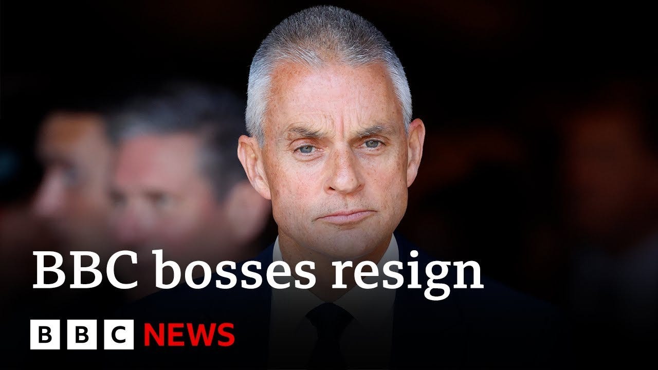 Reaction to resignations of BBC bosses Tim Davie and Deborah Turness | BBC  News