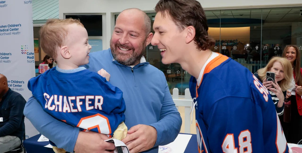 EXCLUSIVE: Islanders' Matthew Schaefer Shares Powerful Message To Kids Facing Hardships After Emotional Northwell Visit