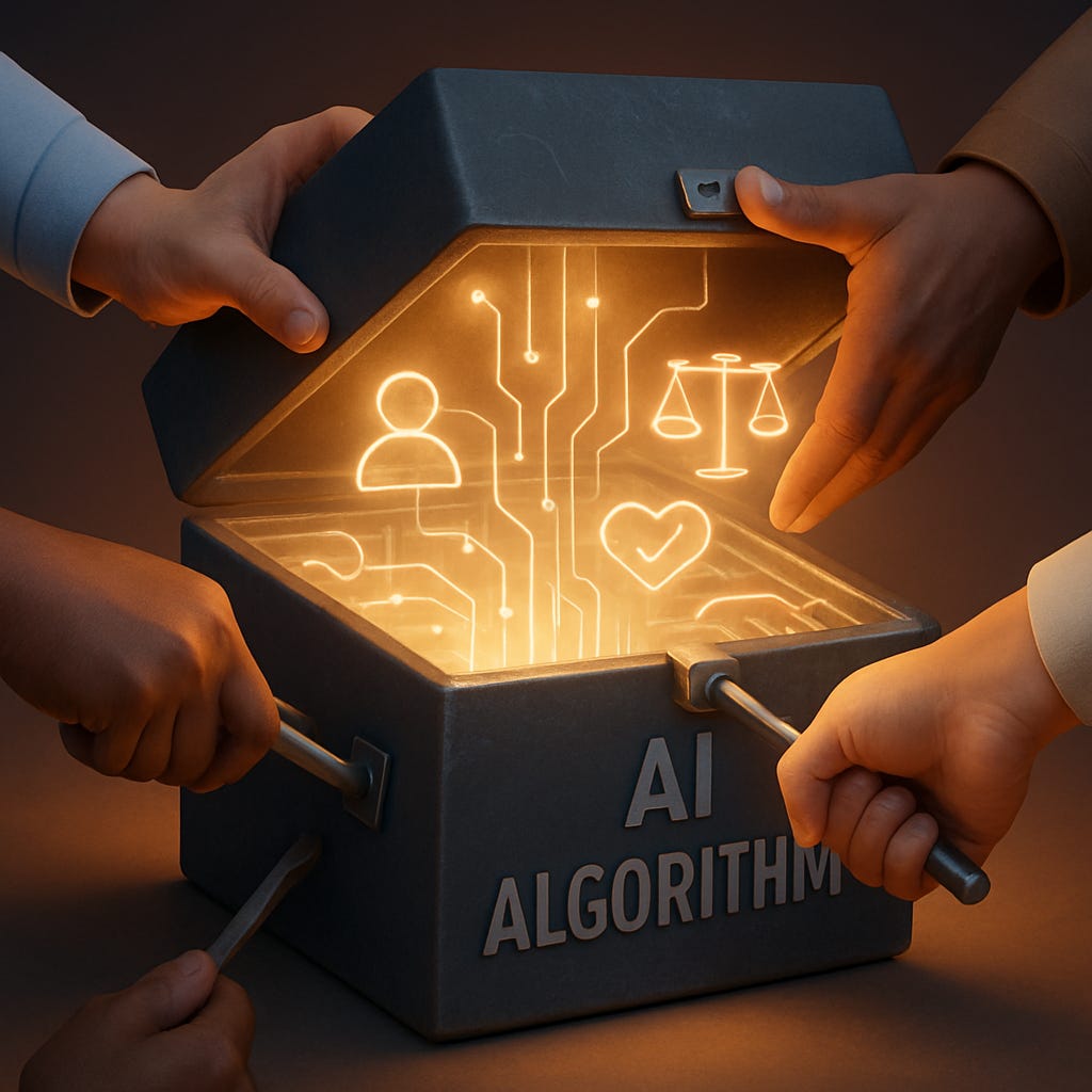 Diverse digital avatars break free from glowing chains, rising toward a bright sky with data streams, as one holds a key labeled 'Transparency.' Diverse digital avatars break free from glowing chains, rising toward a bright sky with data streams, as one holds a key labeled 'Transparency.'
