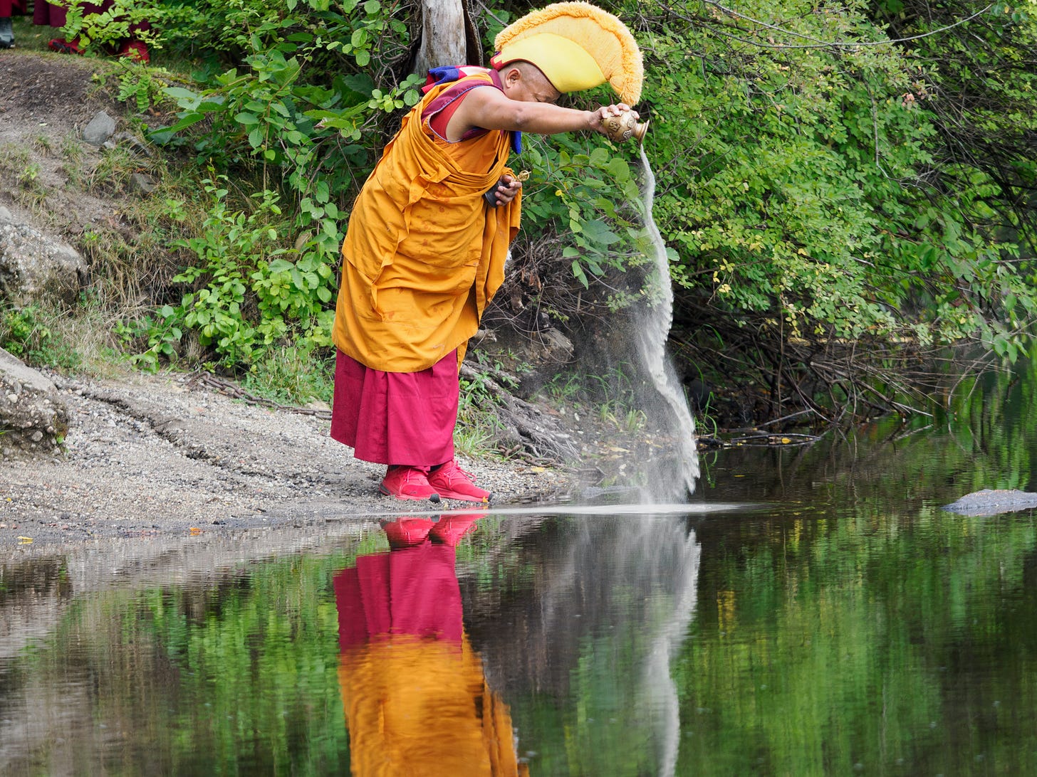 ceremonial release of the mandala sand