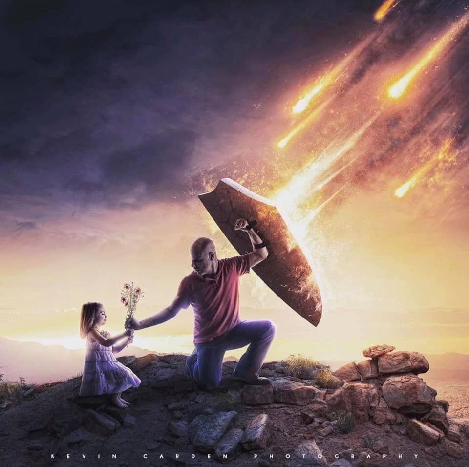 Father protecting his Daughter | Father art, Father daughter photos ...