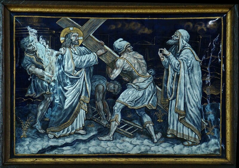 File:SECOND STATION Jesus takes up his Cross.jpg