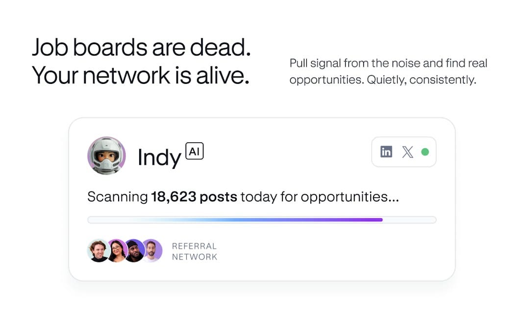 Here is a screenshot of the Indy AI app UI.