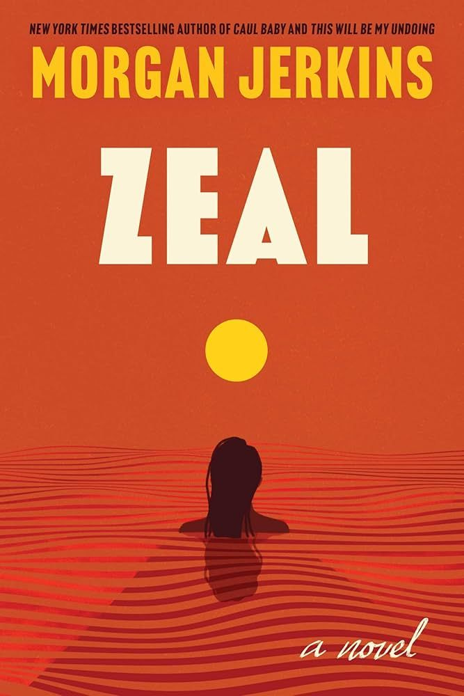 This may contain: a book cover for zeal by morgan jerkins with an image of a woman in the water