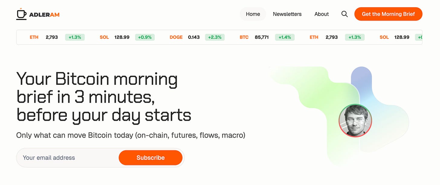 Your Bitcoin morning brief in 3 minutes, before your day starts