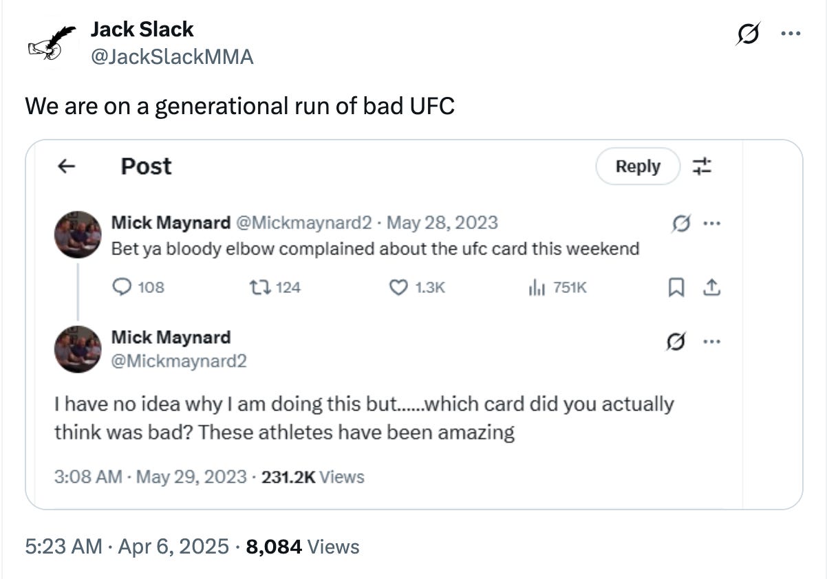 UFC matchmaking: Big Money and creative bankruptcy