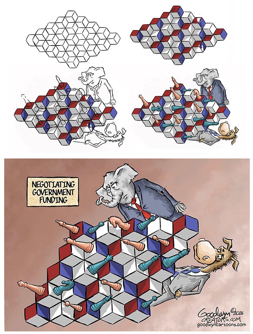 Cartoon: Multiple Realities of the Government