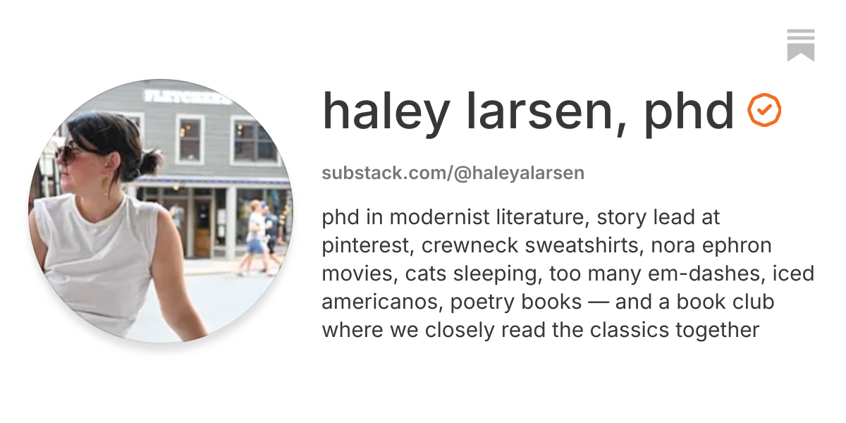 haley larsen, phd | Substack