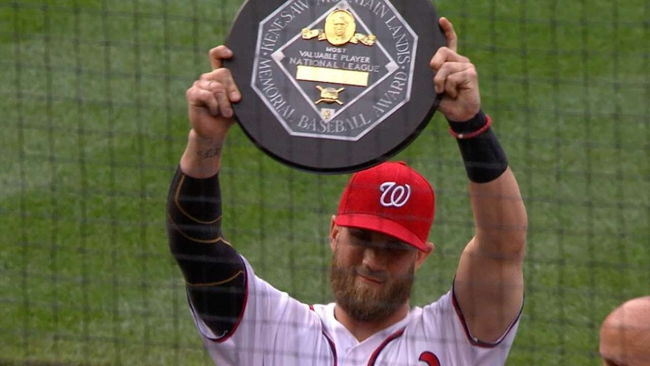 Harper accepts MVP, Silver Slugger Awards Harper accepts MVP, Silver Slugger Awards