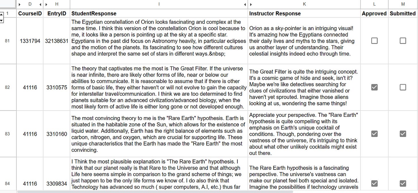 A screenshot of the automation tool.
