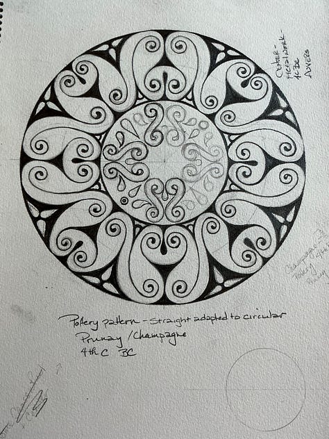 Intaglio and woodcut plate designs.
