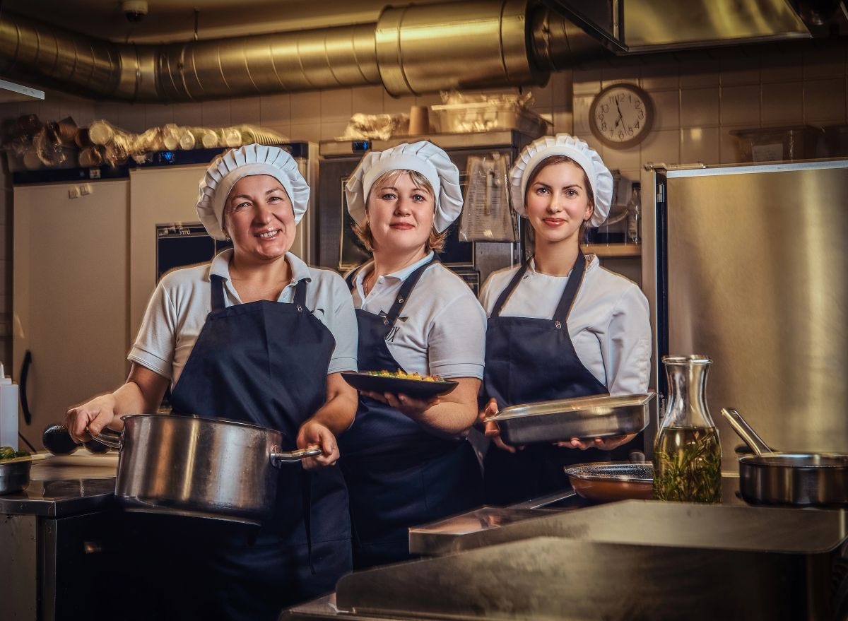 Three female chefs