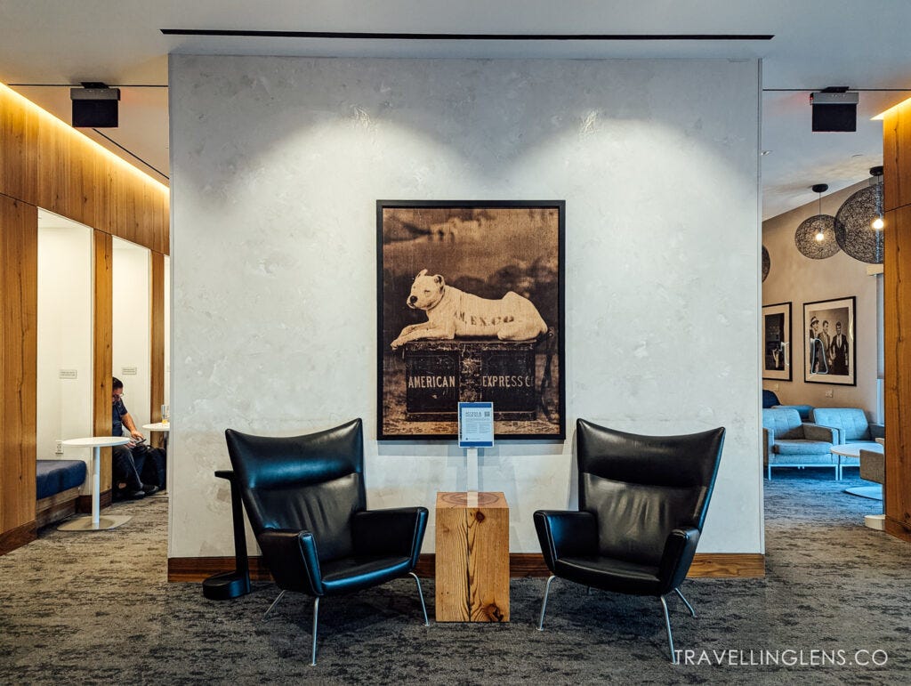 Las Vegas airport Amex Centurion Lounge, entrance.