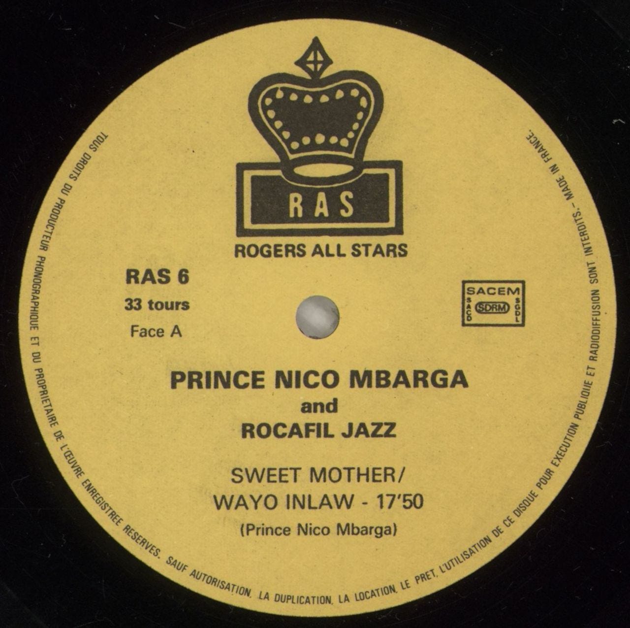 Prince Nico Mbarga Sweet Mother African Vinyl LP — RareVinyl.com
