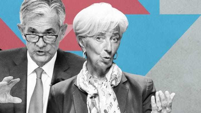 Fed and ECB diverge as Lagarde tackles 'alive and kicking' inflation
