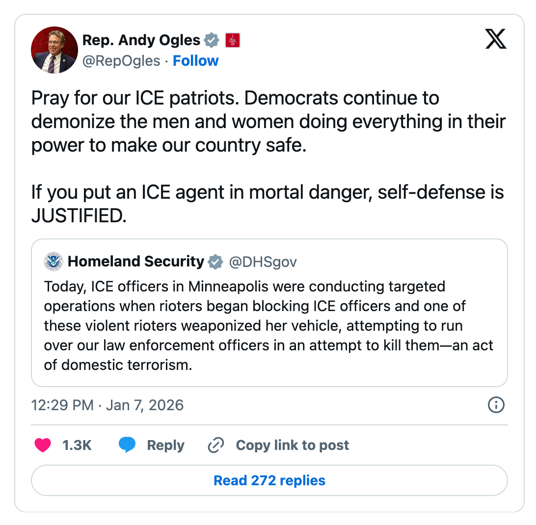 Rep. Andy Ogles tweet Rep. Andy Ogles tweet