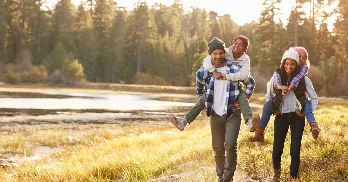 family hiking