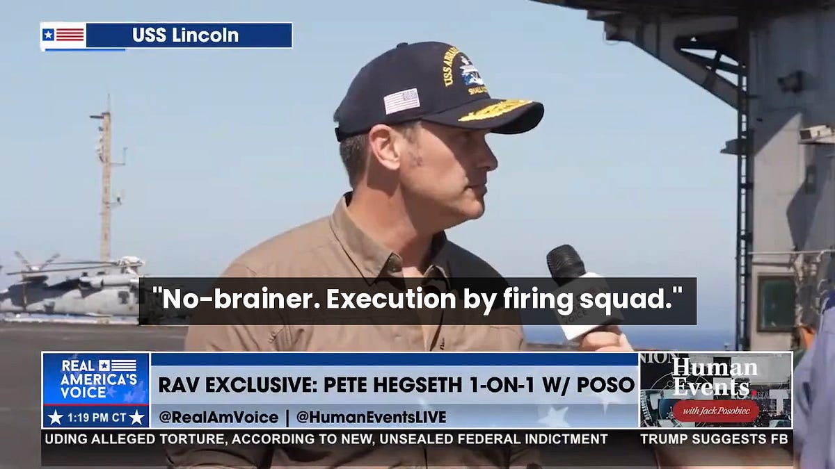 Hegseth Honors Terrorist With Firing Squad Gift