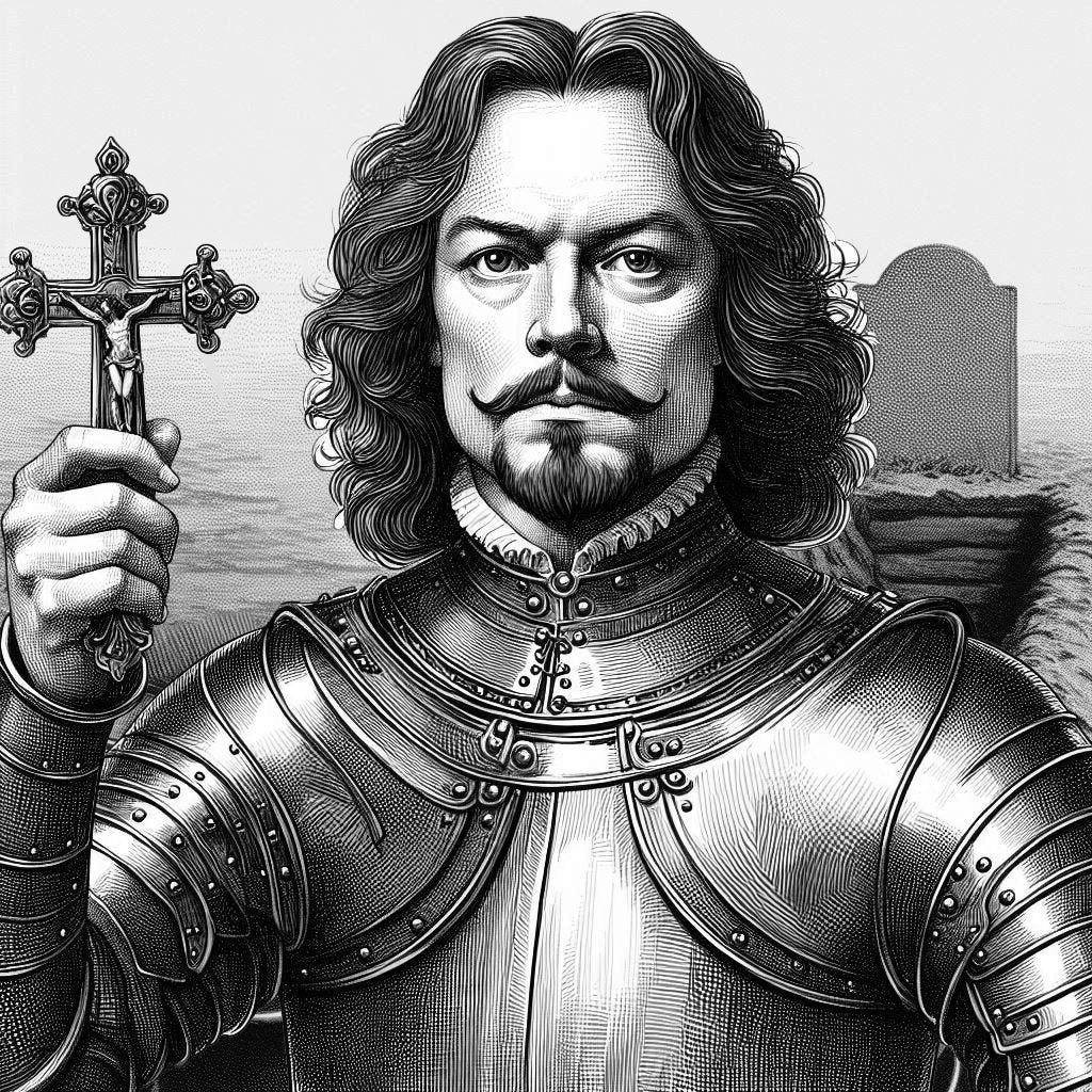 Oliver Cromwell and the Vampire's Grave, Singular Discoveries, Paul Brown / DALL-E