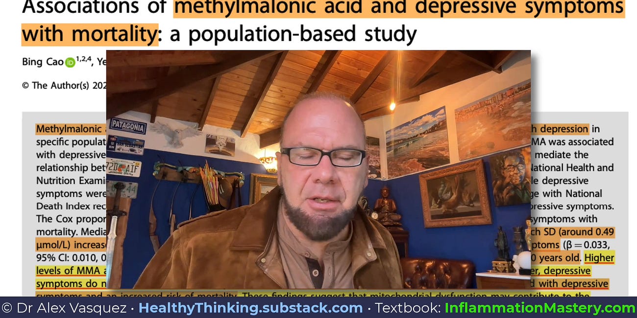 Mitochondrial Dysfunction, Brain Damage, Depression, Anxiety, Neuropathy from Methylmalonate: You need to test for MMA, as I told you in 2024 [B12 pharmacology, part7]