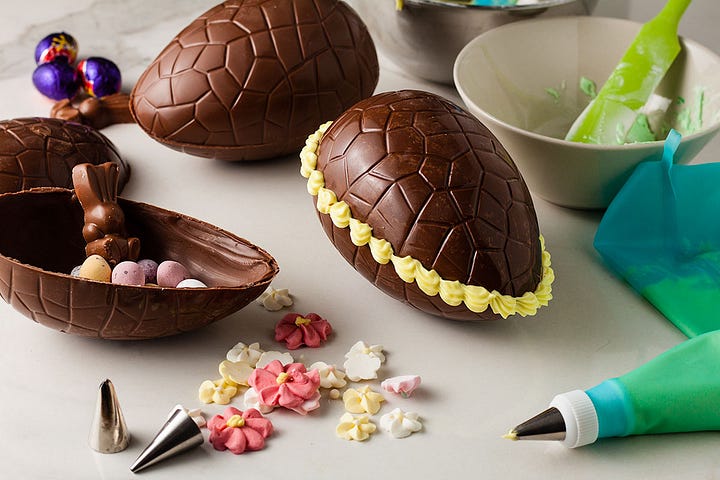 Selection of homemade easter eggs