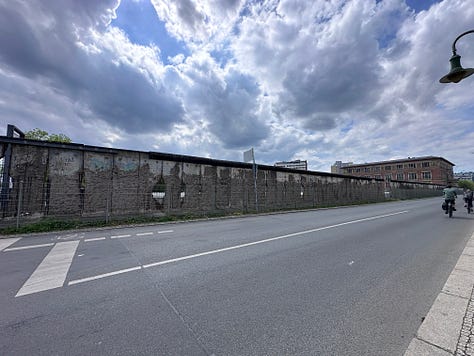 Portions of the Berlin Wall at the Topography of Terror museum.