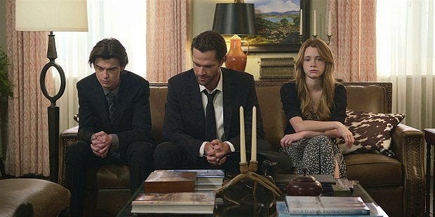 Walker 1.12 Cordell sitting between Stella Augie at Emily funeral. Walker 1.12 Cordell sitting between Stella Augie at Emily funeral.