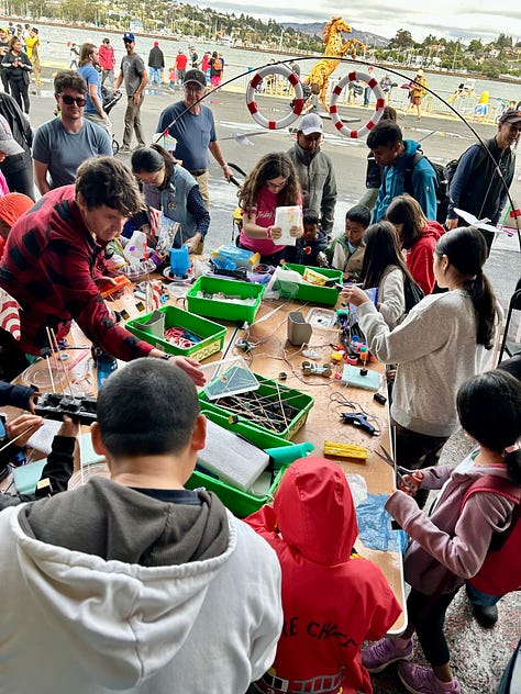 The Dinghy Derby activity at Maker Faire