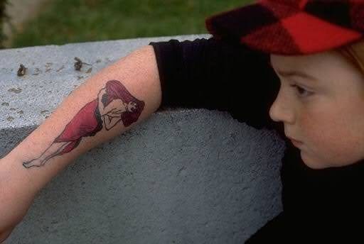 r/nostalgia - Pete's tattoo of Petunia on the Adventures of Pete and Pete