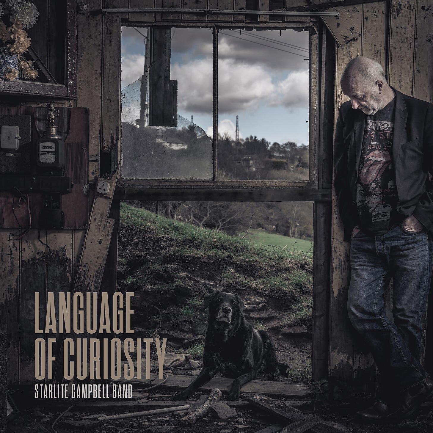 Single artwork for 'Language Of Curiosity' featuring the late Tony Husband. Photo by his son, Paul Husband.