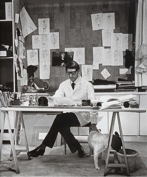 Yves Saint Laurent in his element