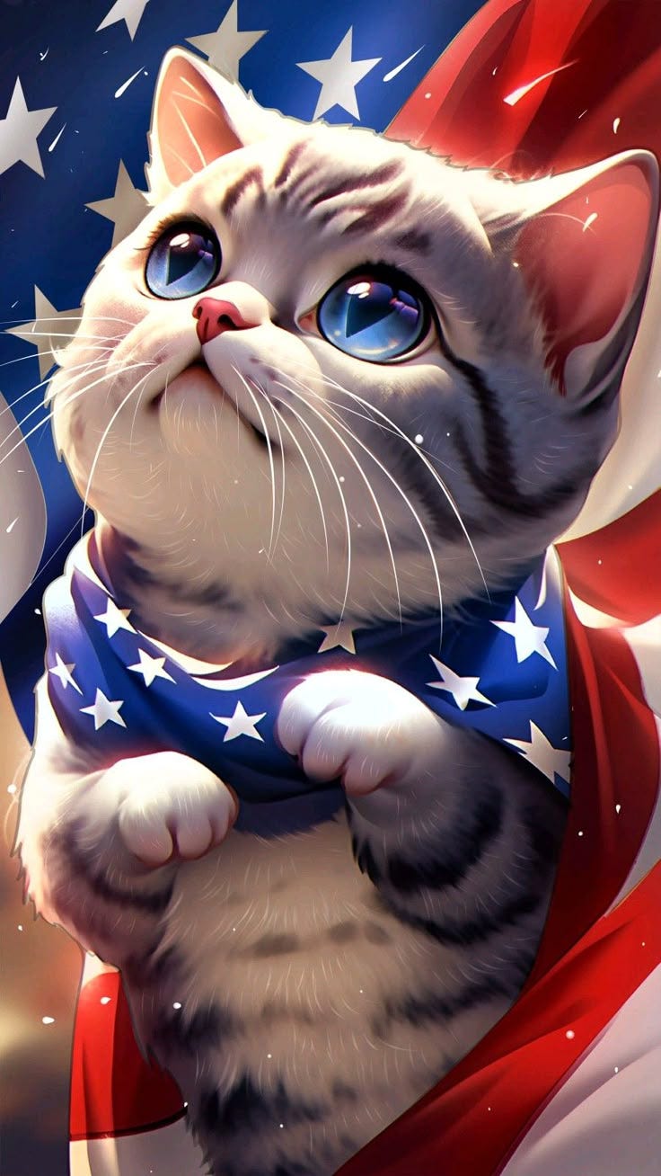 Pin by Pinner on INDEPENDENCE DAY/ PATRIOTIC COLORING #1 | 4th of july  wallpaper, Cat wallpaper, Happy july 4th images