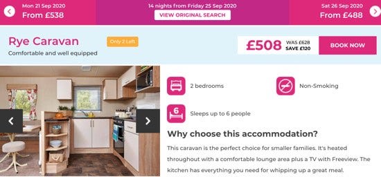 living as a nomad in a UK holiday park