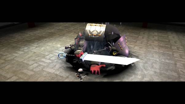 A video game screen with a sword in the hole

AI-generated content may be incorrect.