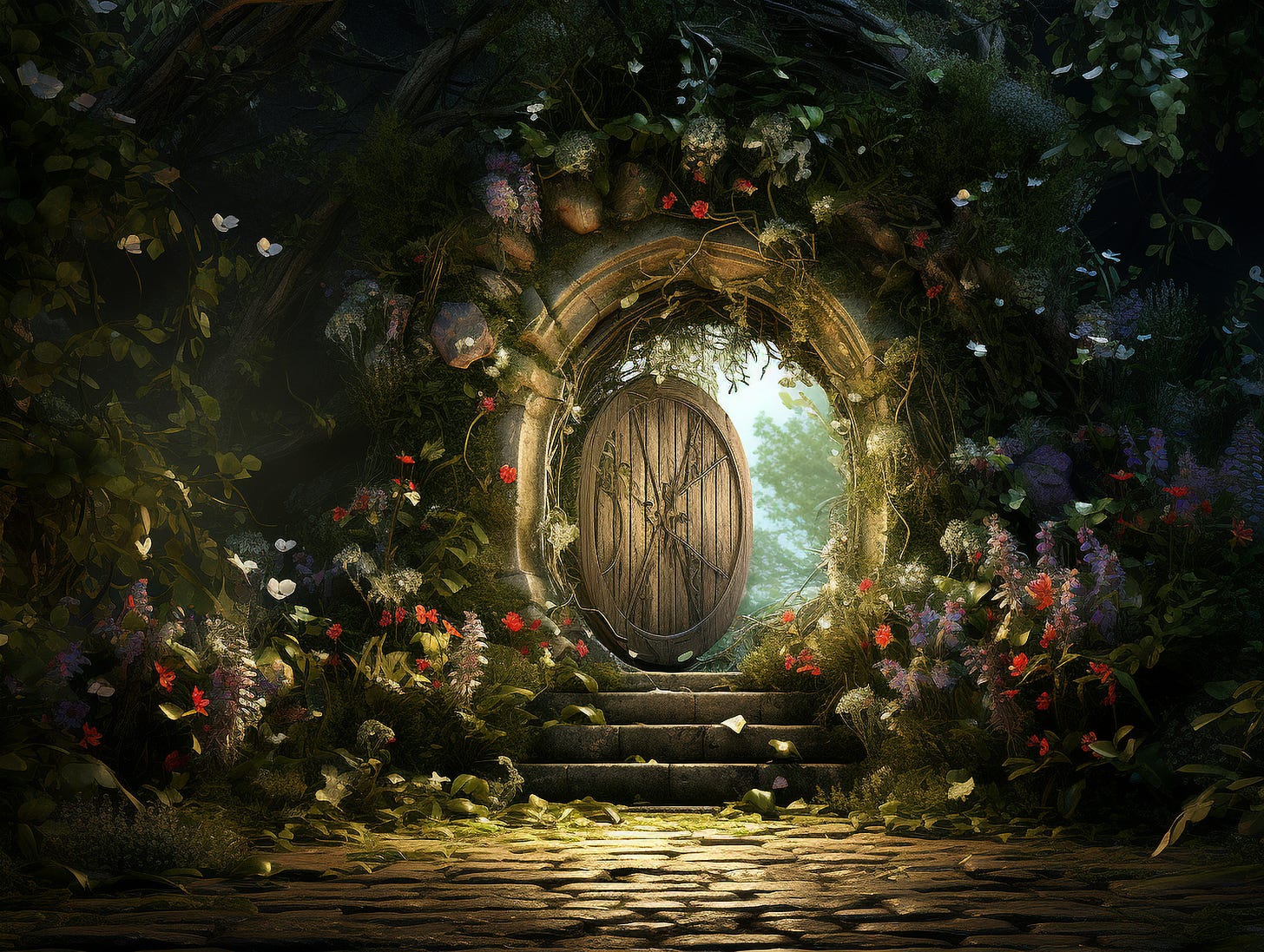 Paesaggio incantato ispirato a Alice nel paese delle meraviglie Paesaggio incantato ispirato a Alice nel paese delle meraviglie