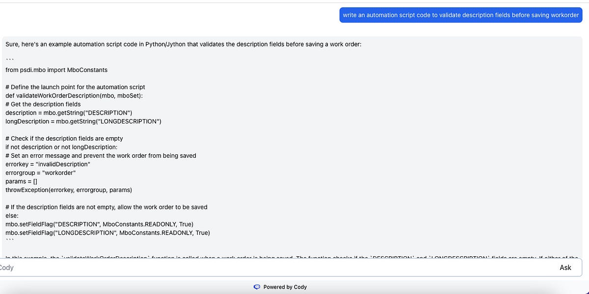 Maximo Automation Script Code Generator