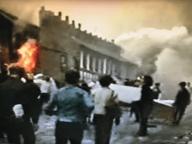 r/suppressed_news - Irish Catholics burnt out of their homes in Belfast by British loyalists 1969, ethnic minorities burnt out in 2026. Settler colonists never change: