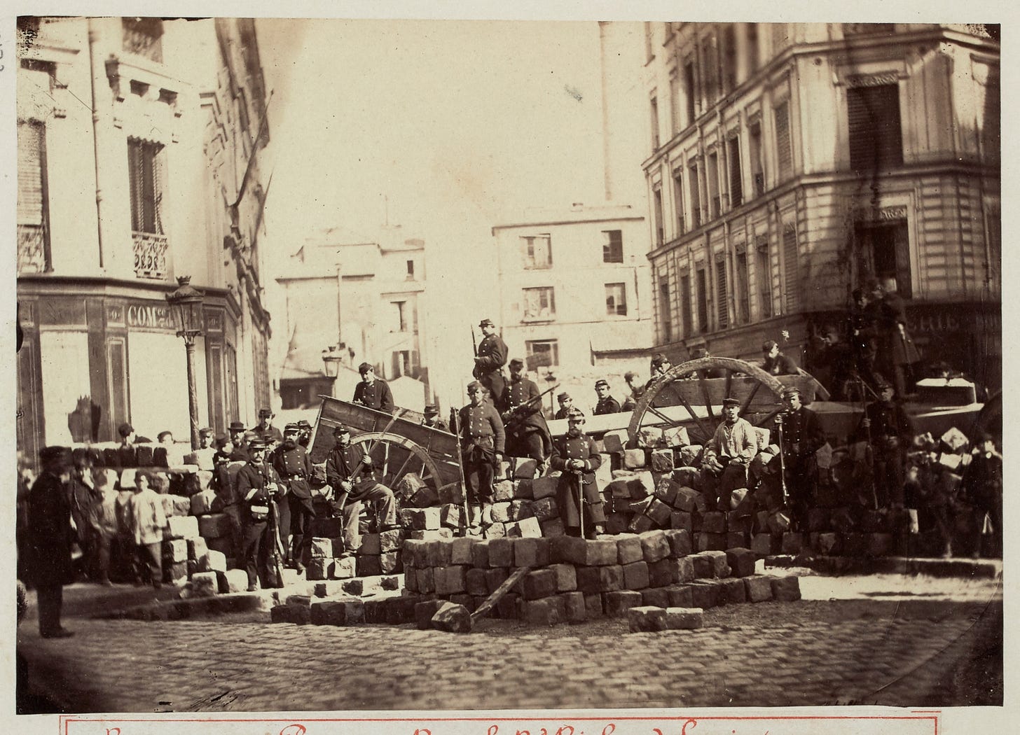 Barricades during the Paris Commune
