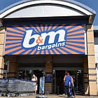 B&M (LON: BME): Profits down 26%. Shares up 24%.