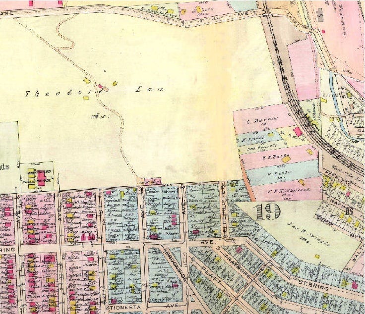 1923 map of the area - the land was owned by the Lau family.