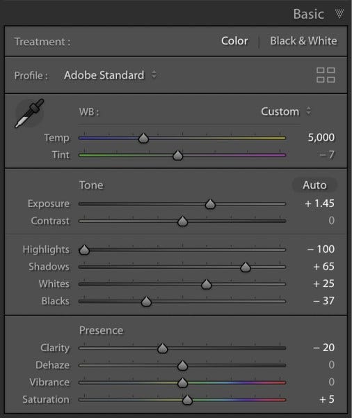 Lightroom toolbar