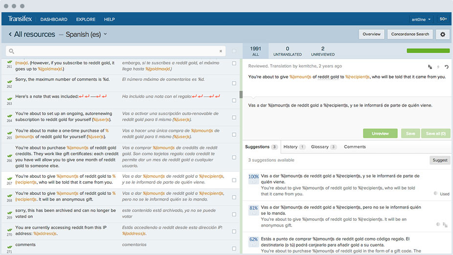 Example Editor Transifex