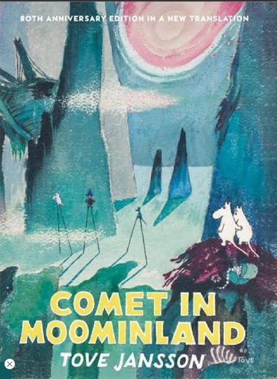 'Comet in Moominland' 80th anniversary cover