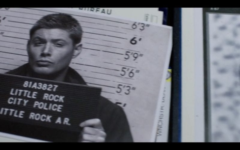 supernatural first blood 1209 dean winchester mug shot flashback supernatural first blood 1209 dean winchester mug shot flashback