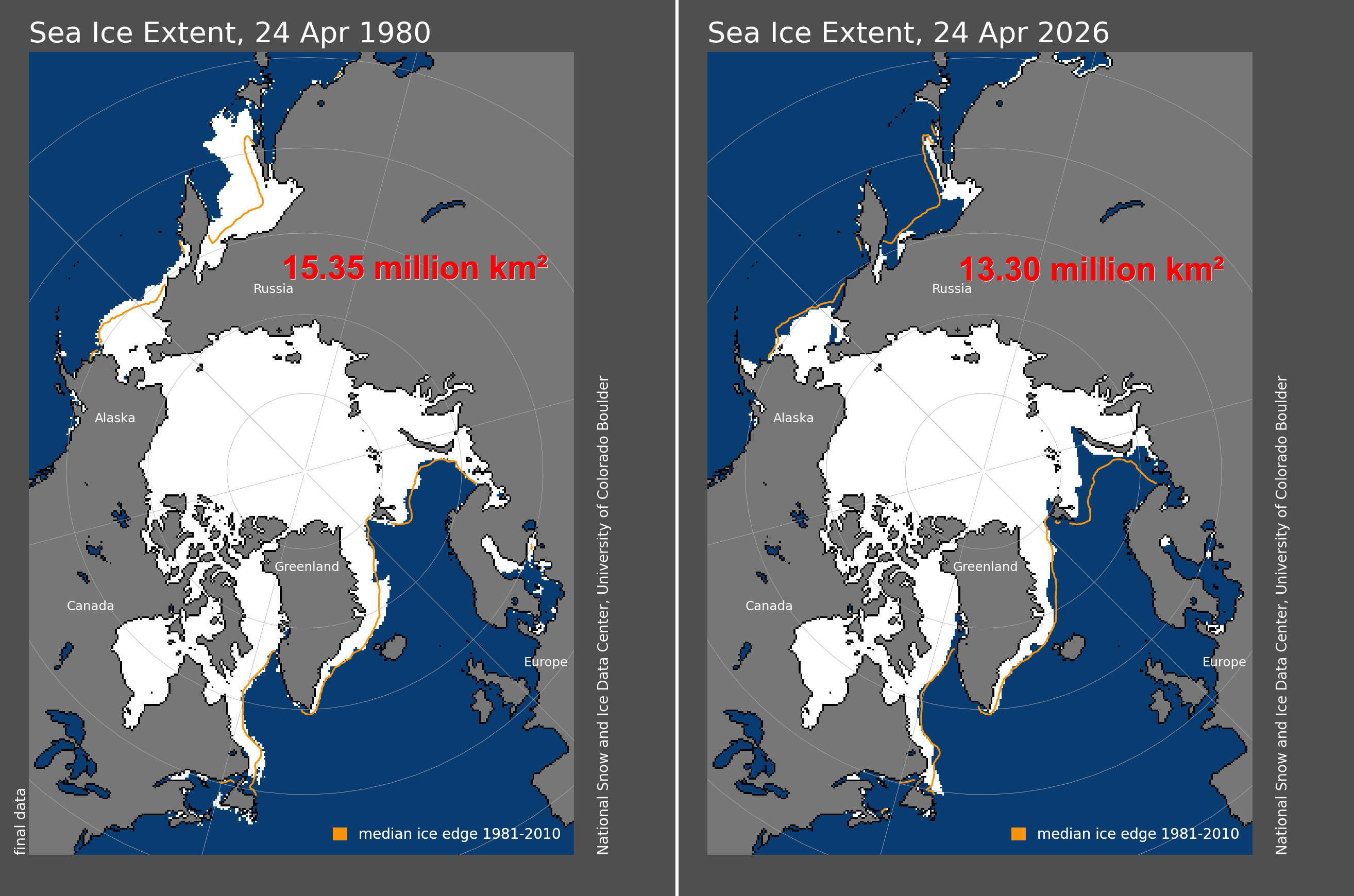Late April 2026 Arctic Sea Ice Update - by Rick Thoman