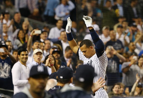 A-Rod celebrating #661 A-Rod celebrating #661